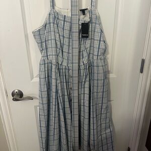 Torrid retro chic Blue Plaid Dress